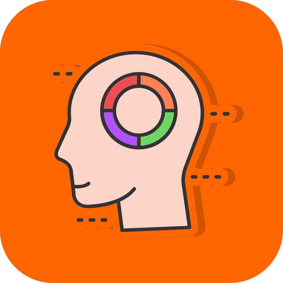 Sensitivity Filled Orange background Icon vector
