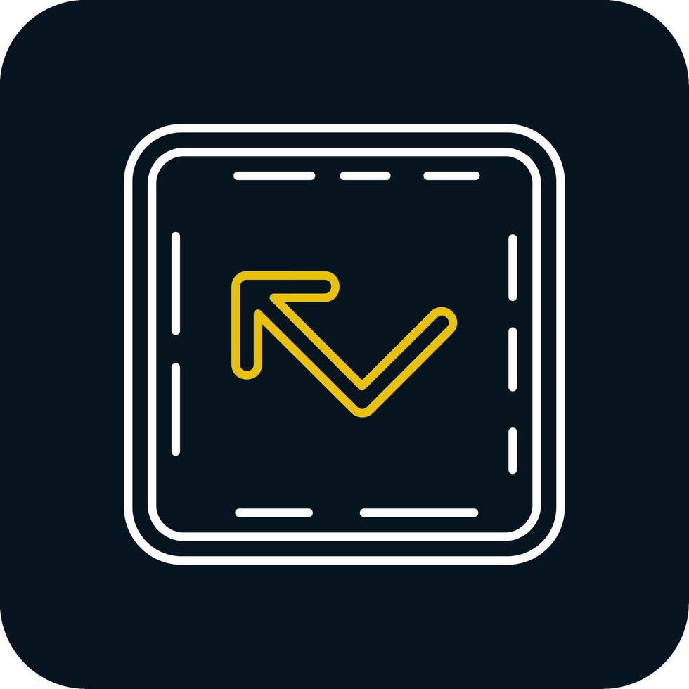 Bounce Line Yellow White Icon vector