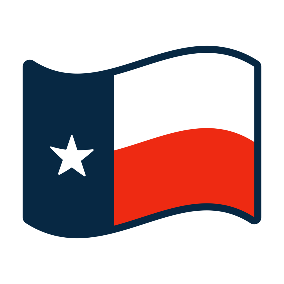 AI generated texas independence day flag icon png