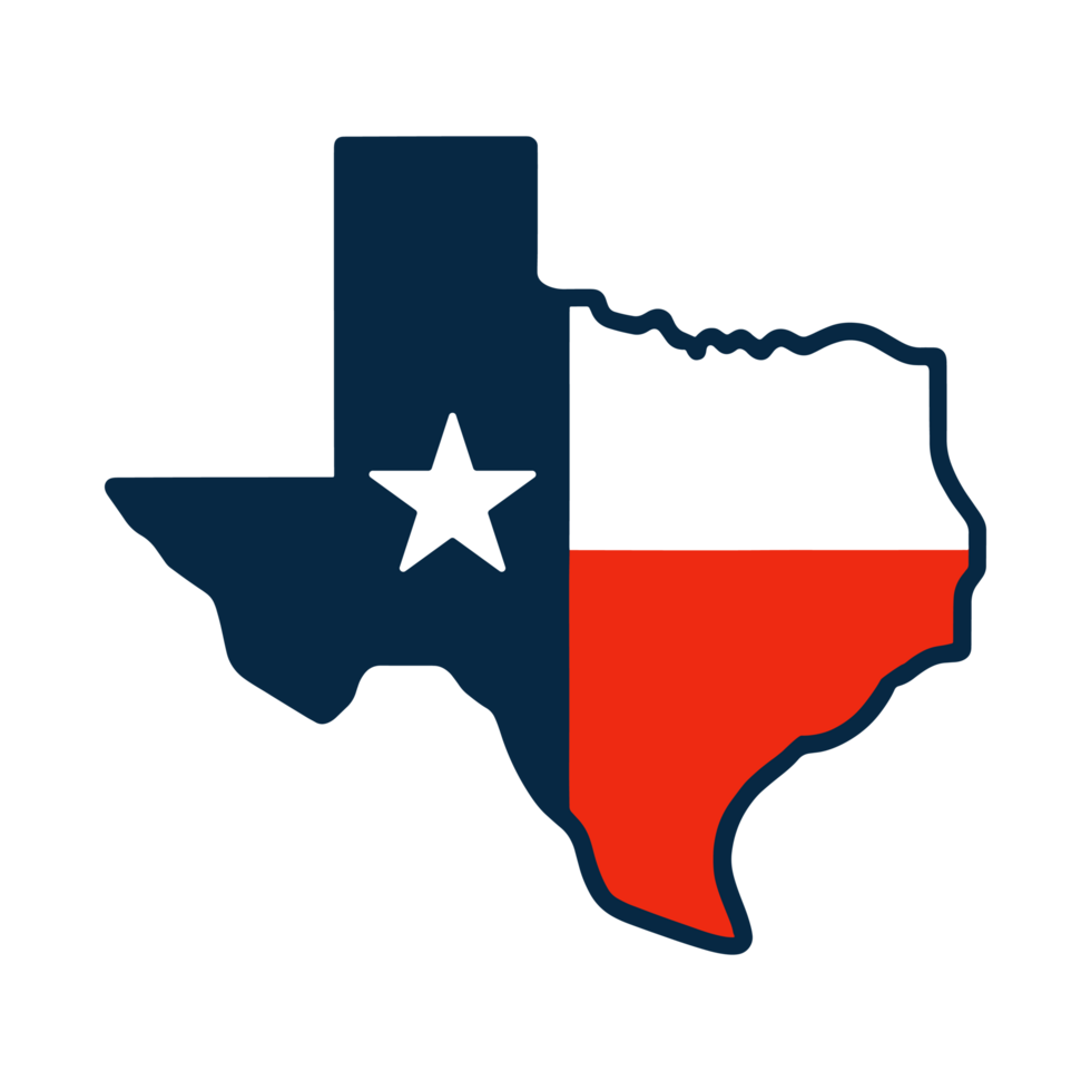 AI generated texas independence day map icon png