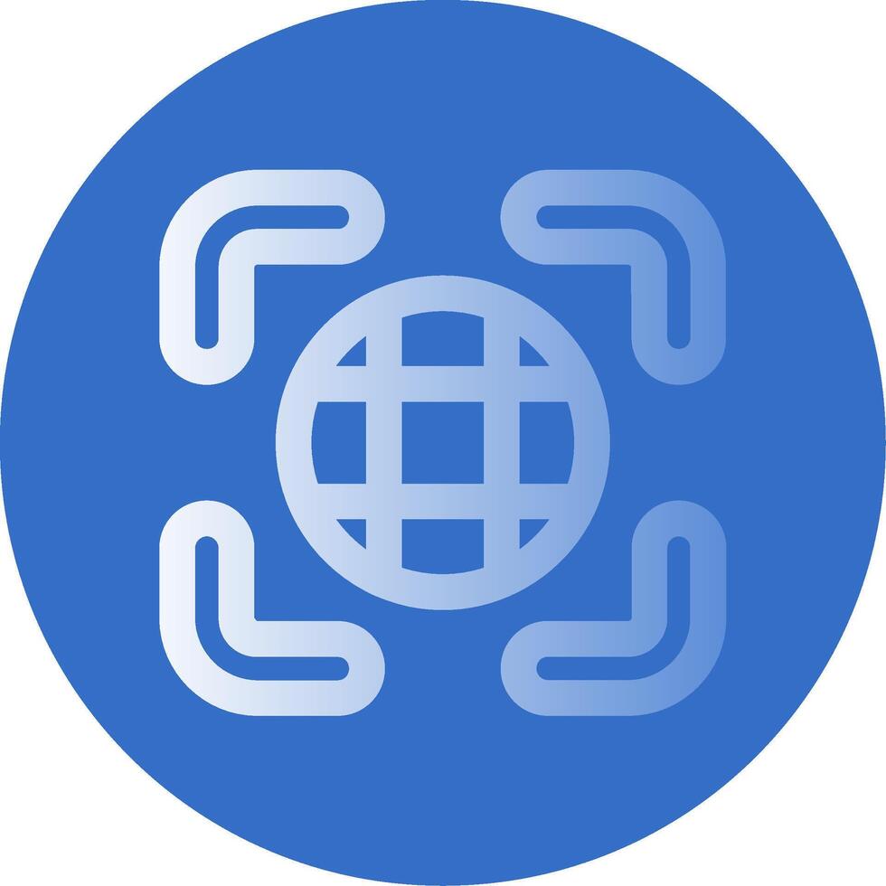 Show grid Gradient Line Circle Icon vector