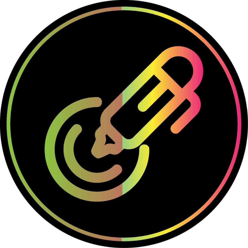 Pen pressure Line Gradient Due Color Icon vector