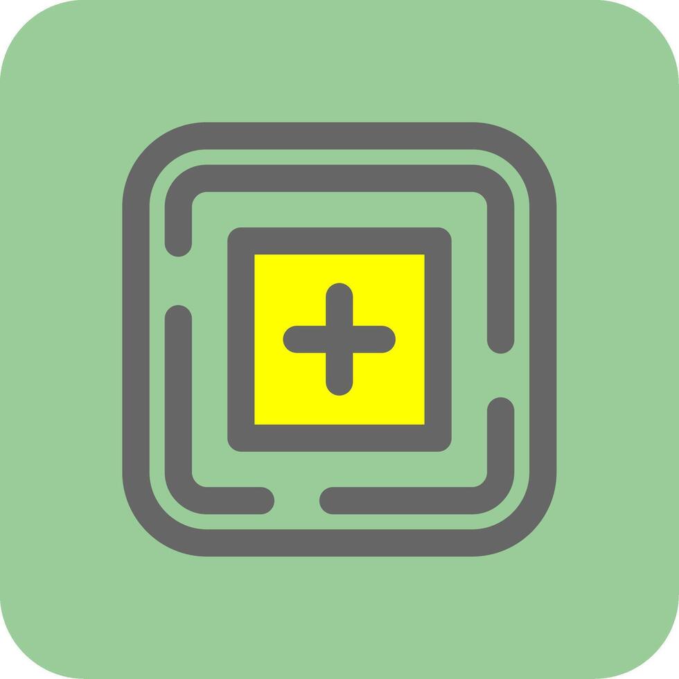 Add item Filled Yellow Icon vector