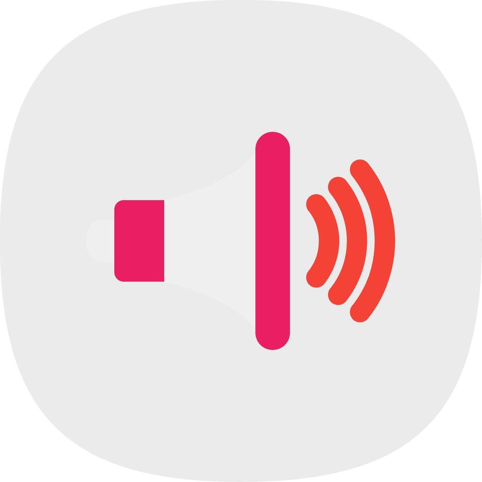 Volume up Flat Curve Icon vector