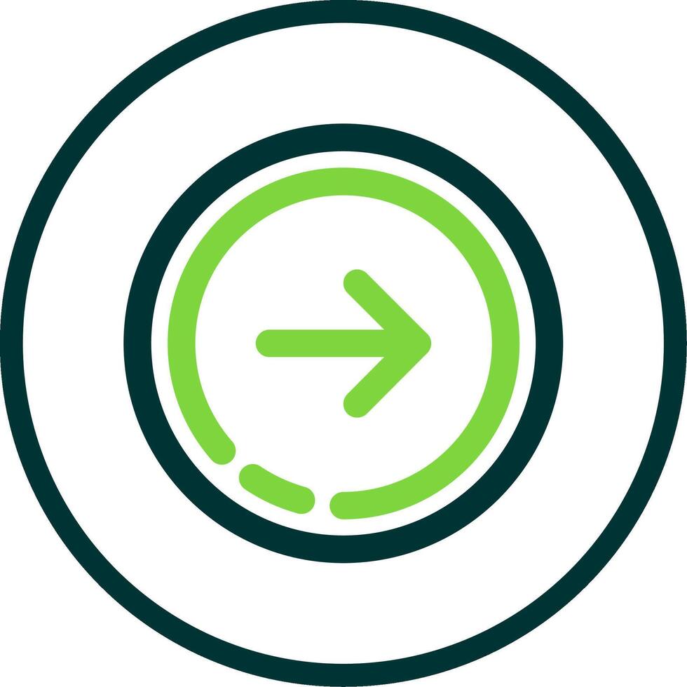 Right arrow Line Circle Icon vector