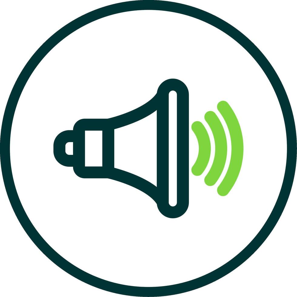 Volume up Line Circle Icon vector