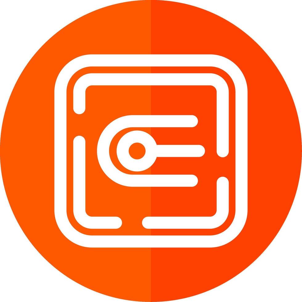 Endpoint Line Red Circle Icon vector