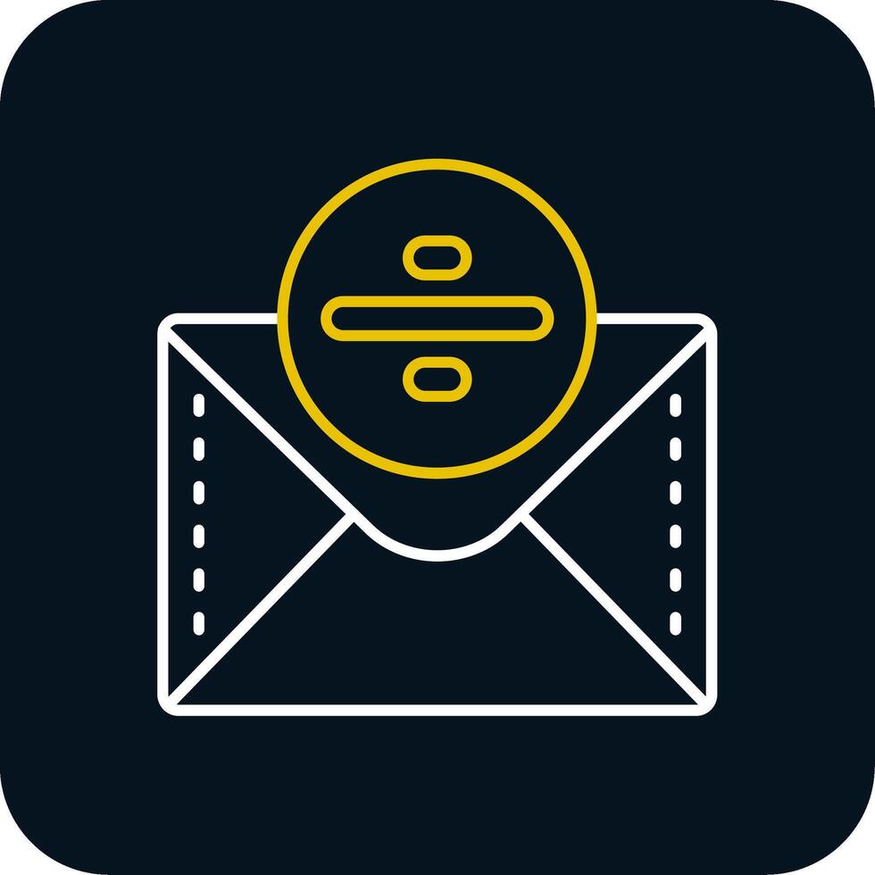 Divide Line Yellow White Icon vector