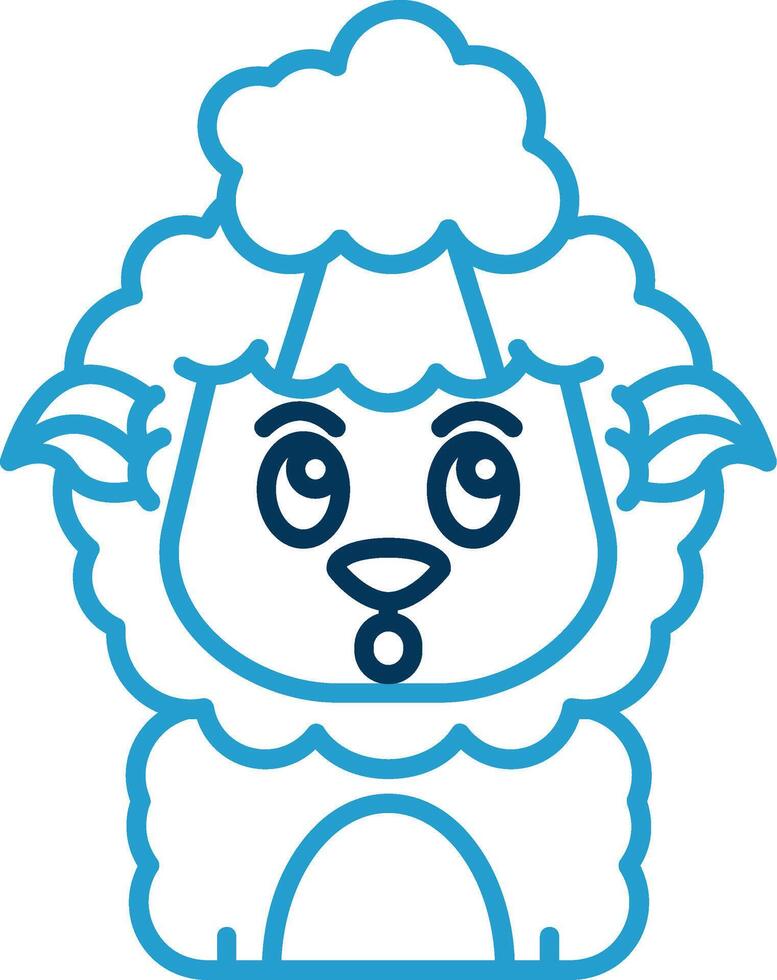 Exploding Line Blue Two Color Icon vector