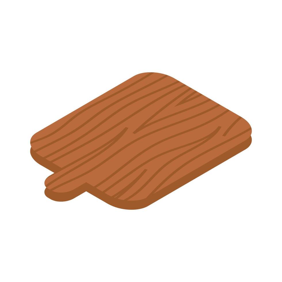 Kitchen cutting board vector illustration isolated on white background