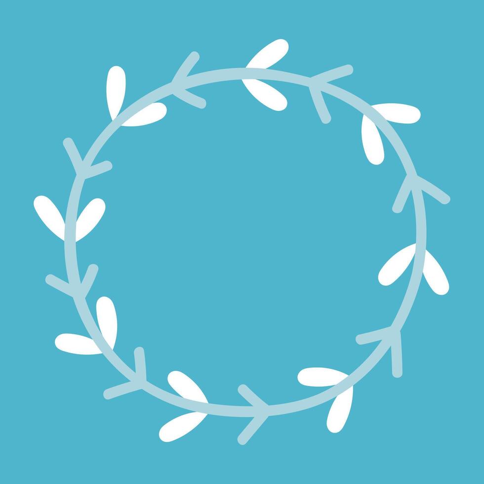 Vector christmas wreath for house decoration flat icon interior