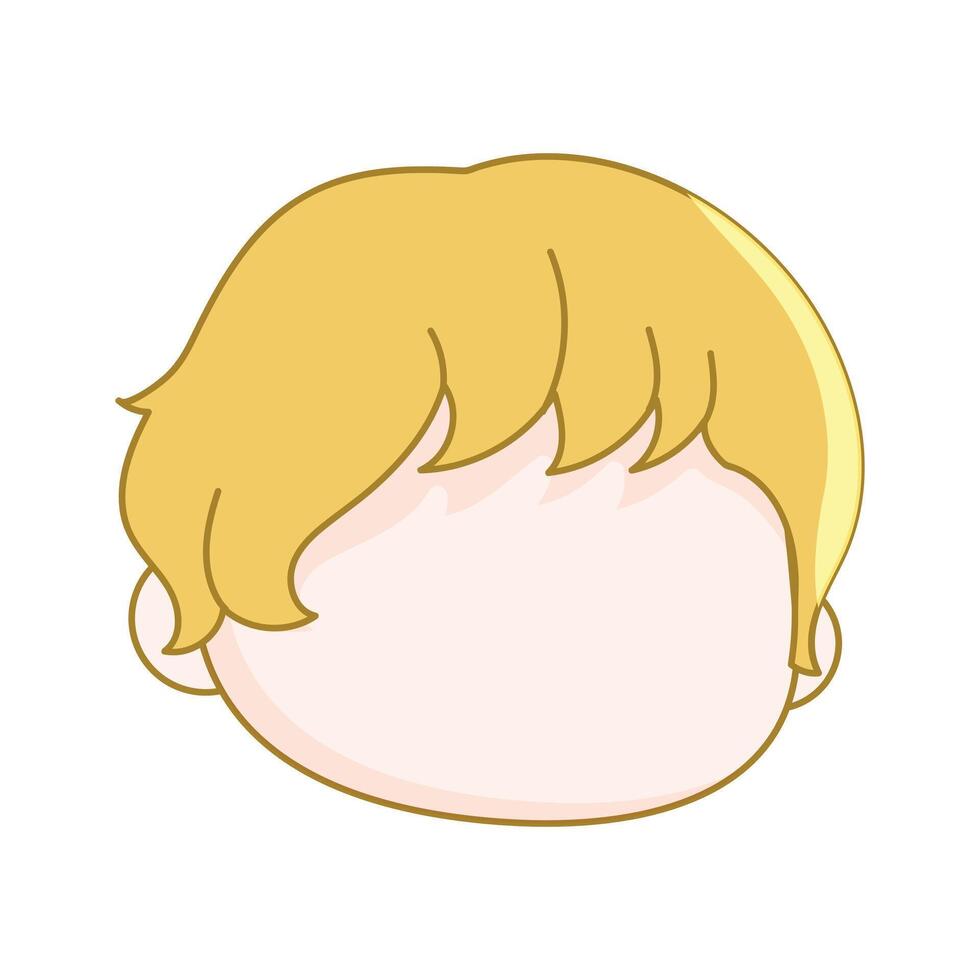 vector hair wig cartoon vector icon illustration nature object icon isolated flat vector