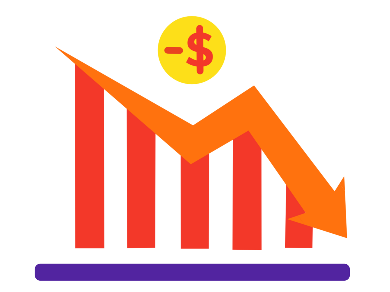 Illustration Growing down, analytics result of Promotion Marketing Sales png