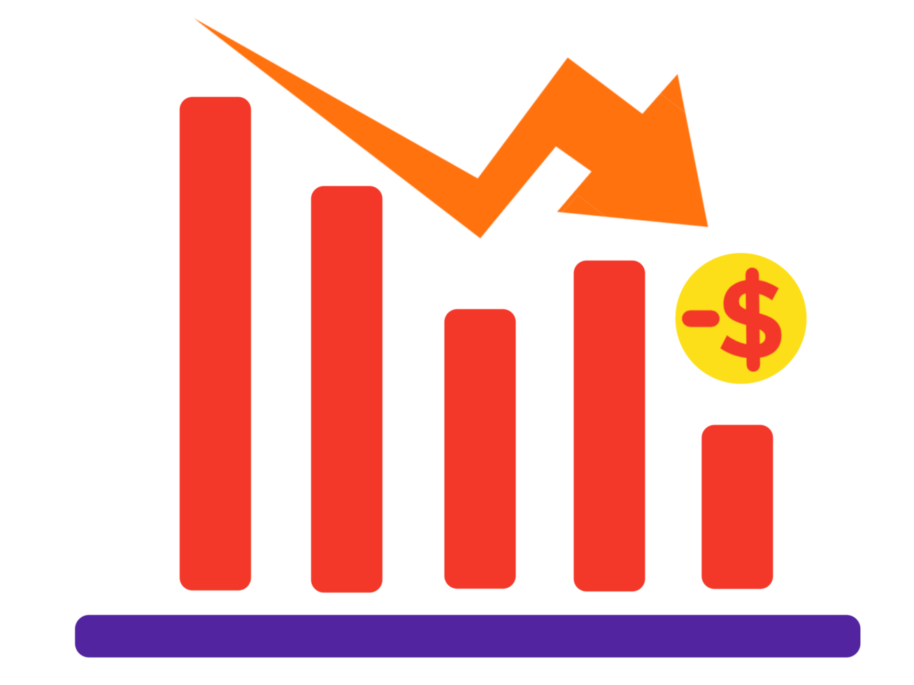 Illustration Growing down, analytics result of Promotion Marketing Sales png