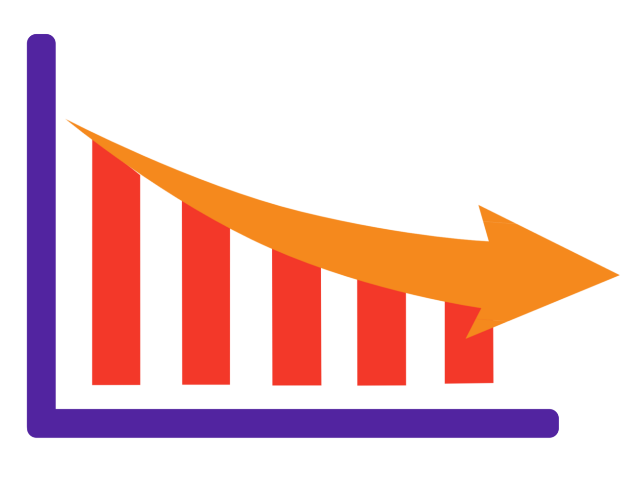 Illustration Growing down, analytics result of Promotion Marketing Sales png