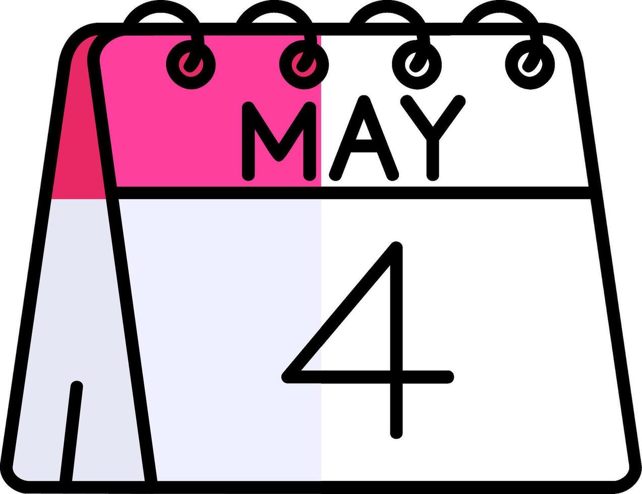 4th of May Filled Half Cut Icon vector