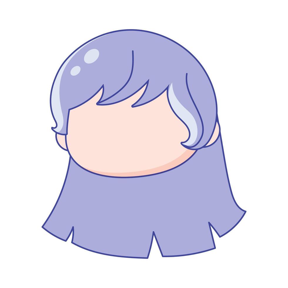 vector hair wig cartoon vector icon illustration nature object icon isolated flat vector
