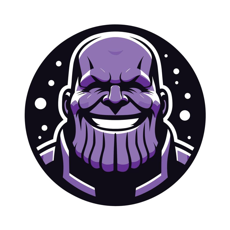 Thanos marvel superhero villain illustration vector