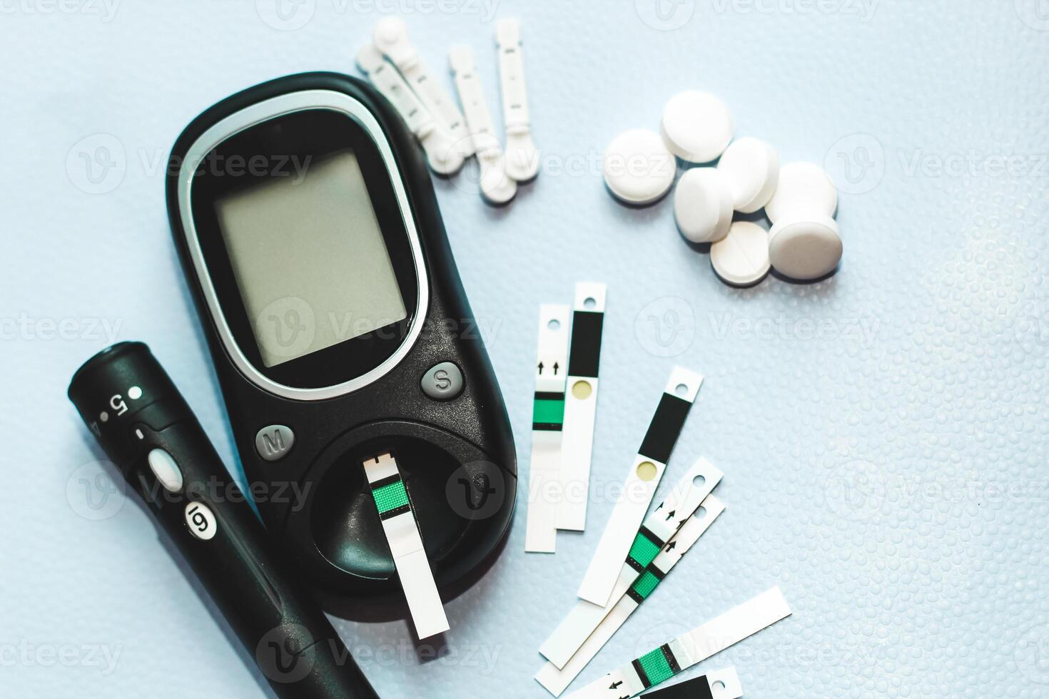 A gadget for measuring blood sugar for diabetics. photo