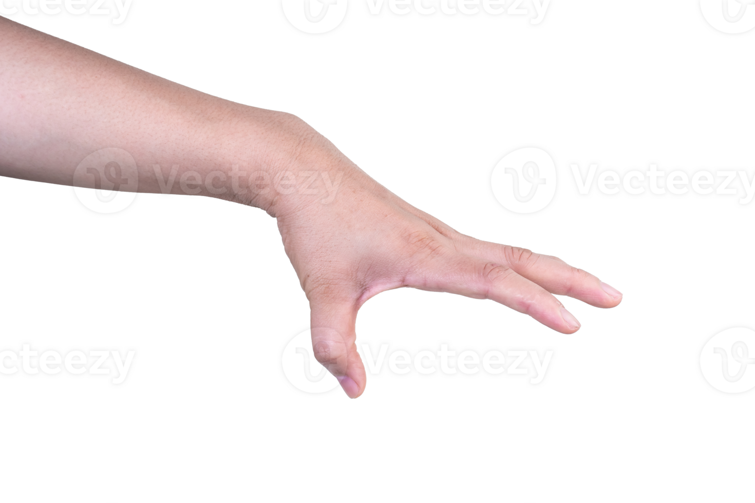 hand on isolated background clipping path png