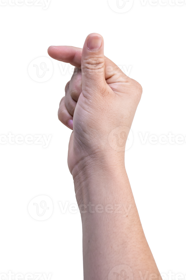 symbol of love hand on isolated background clipping path png