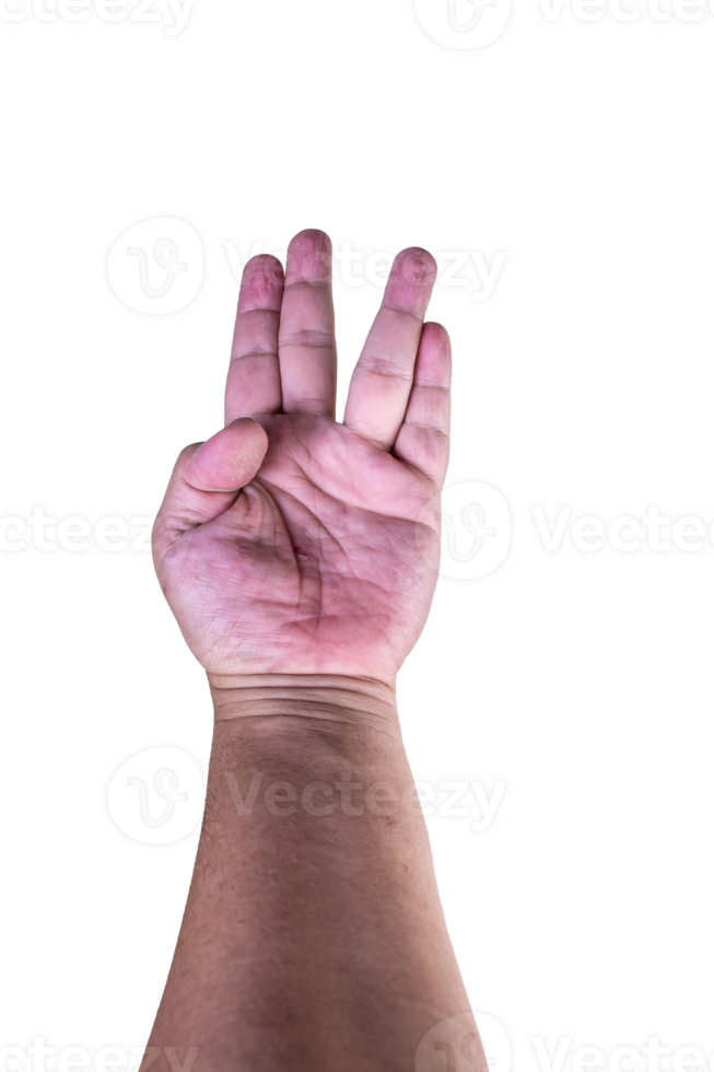 hand on isolated background clipping path png