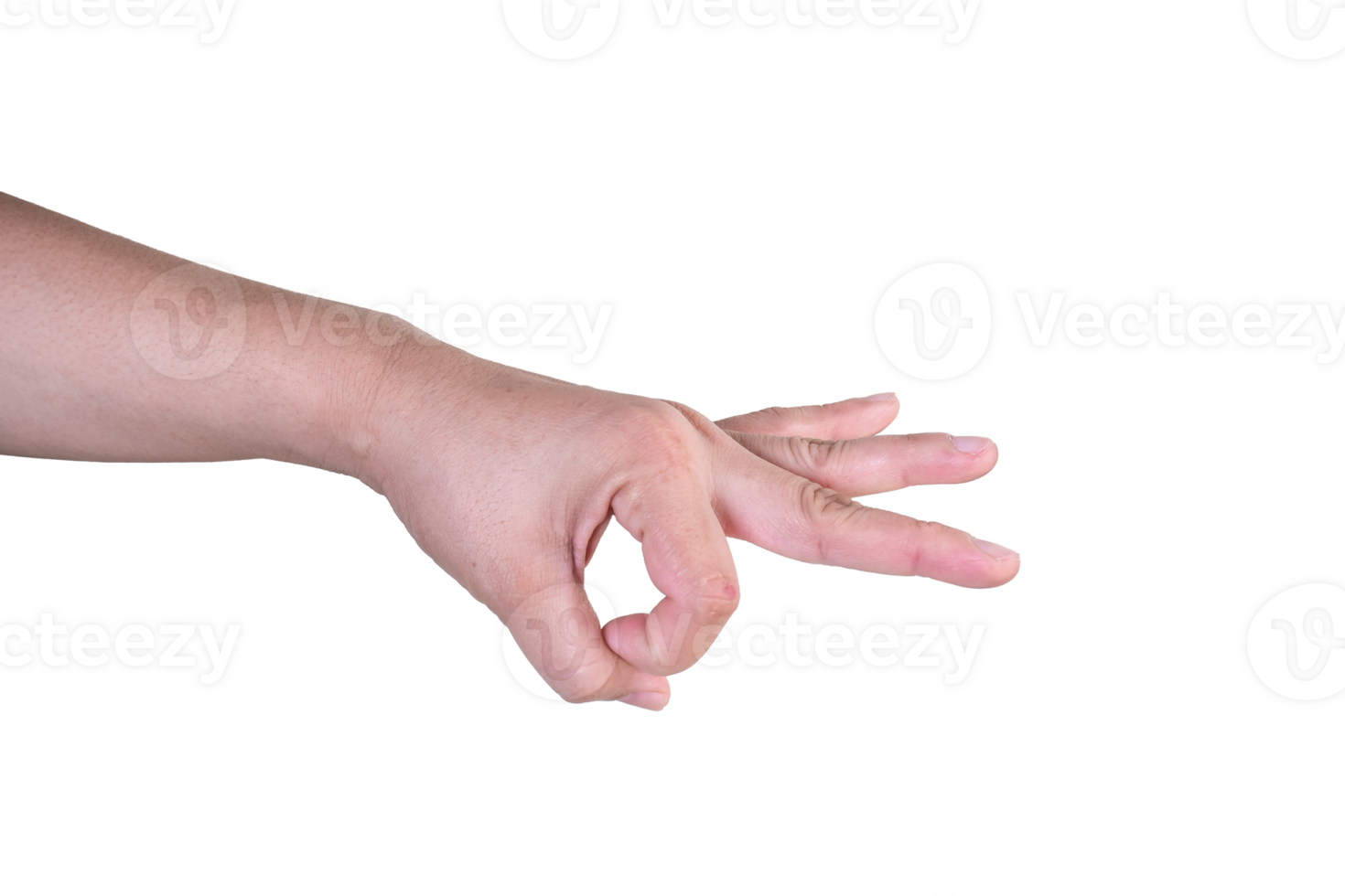 hand on isolated background clipping path png