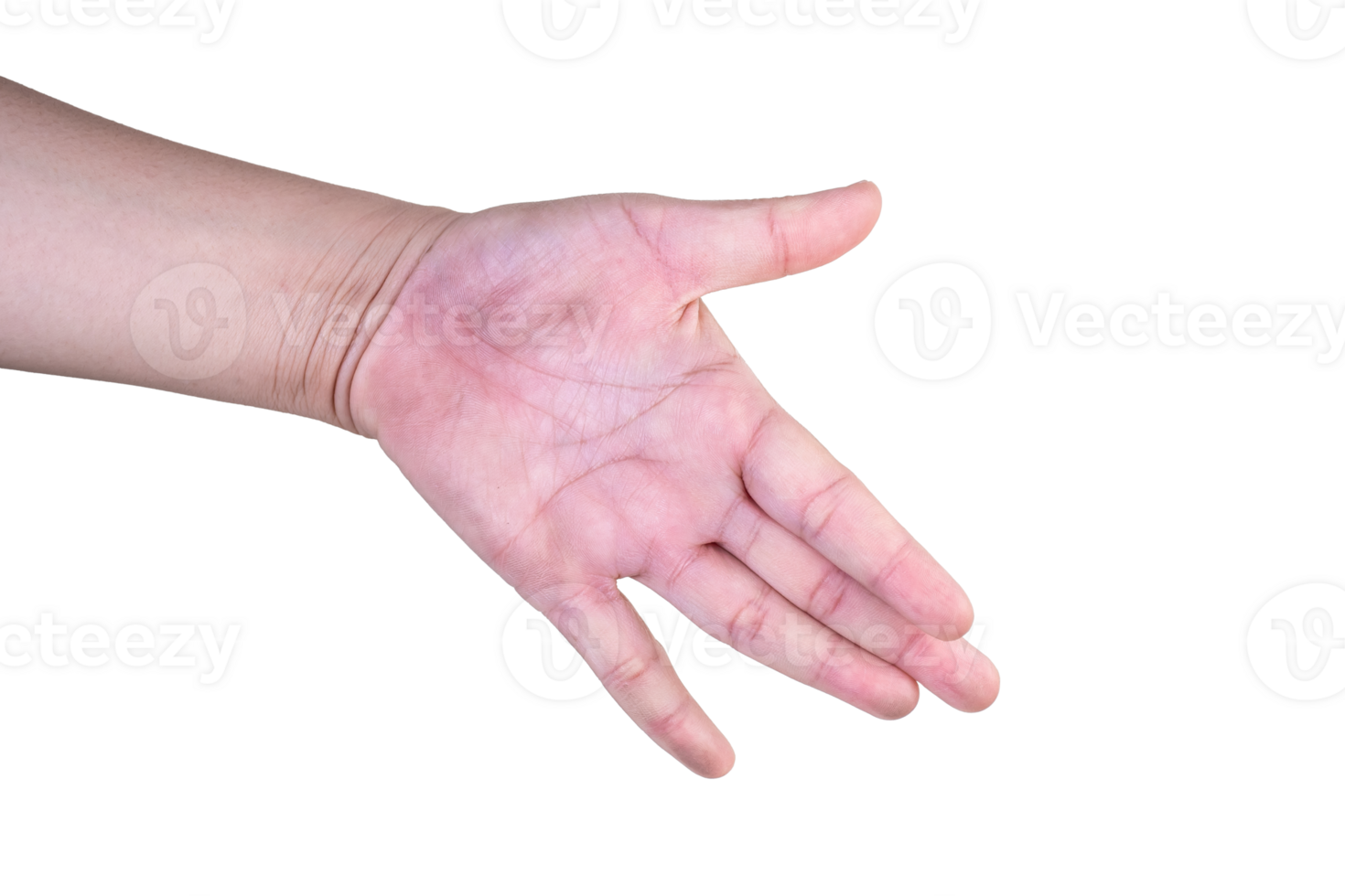 hand on isolated background clipping path png
