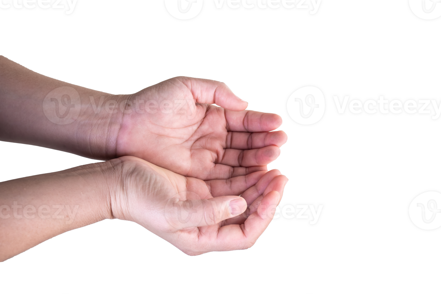 hand on isolated background clipping path png