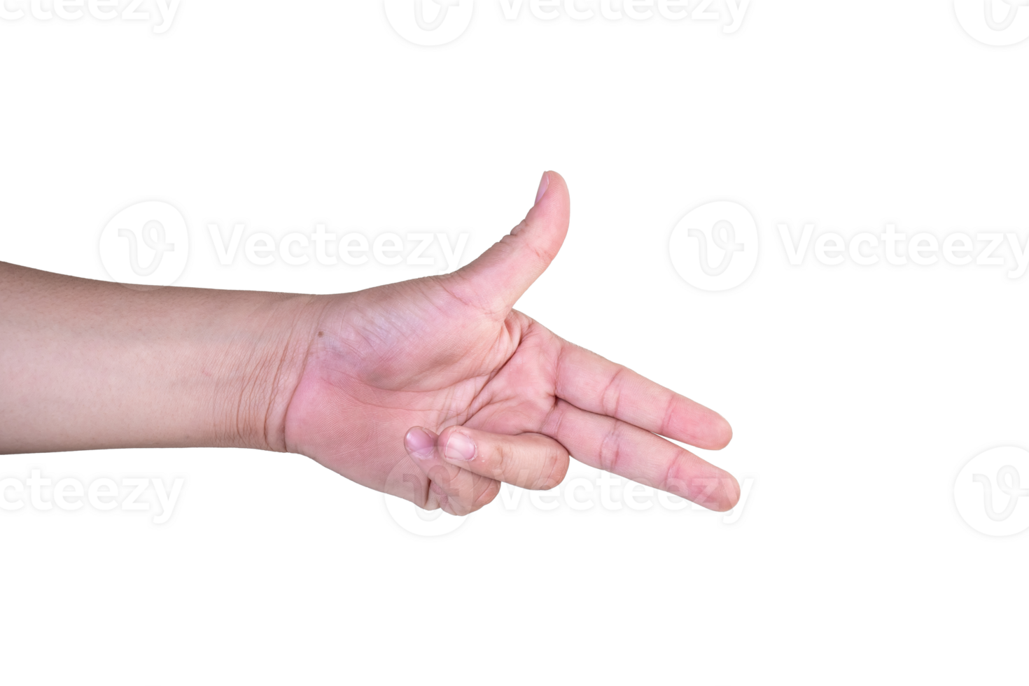 hand on isolated background clipping path png