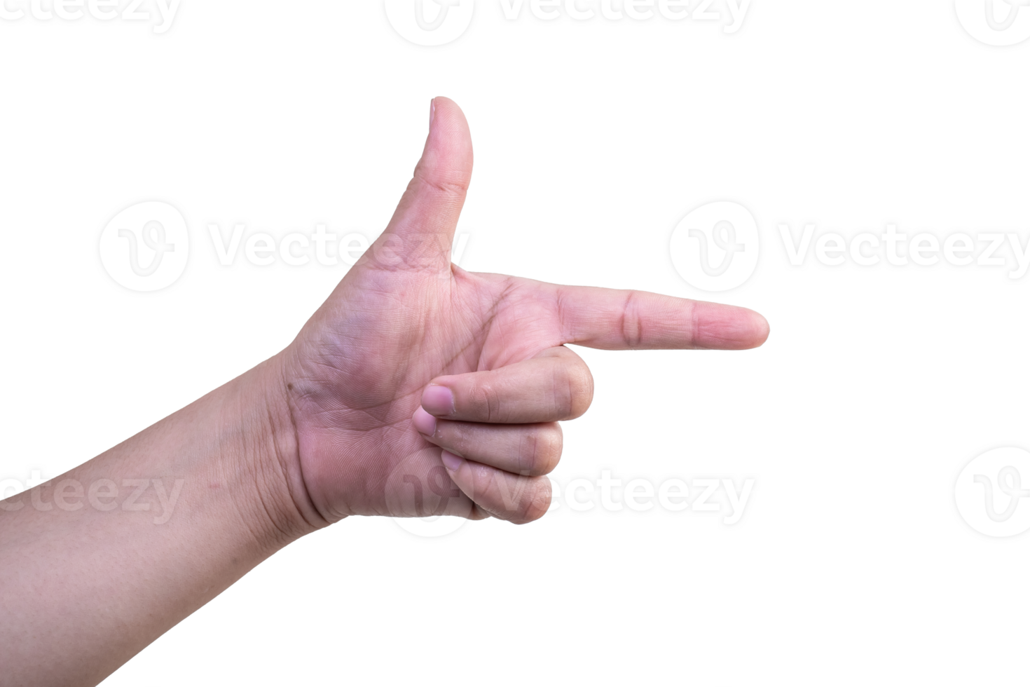 hand on isolated background clipping path png