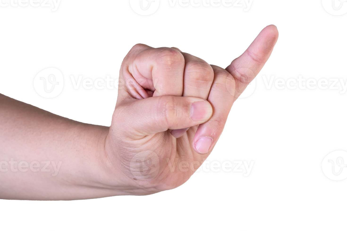 hand on isolated background clipping path png
