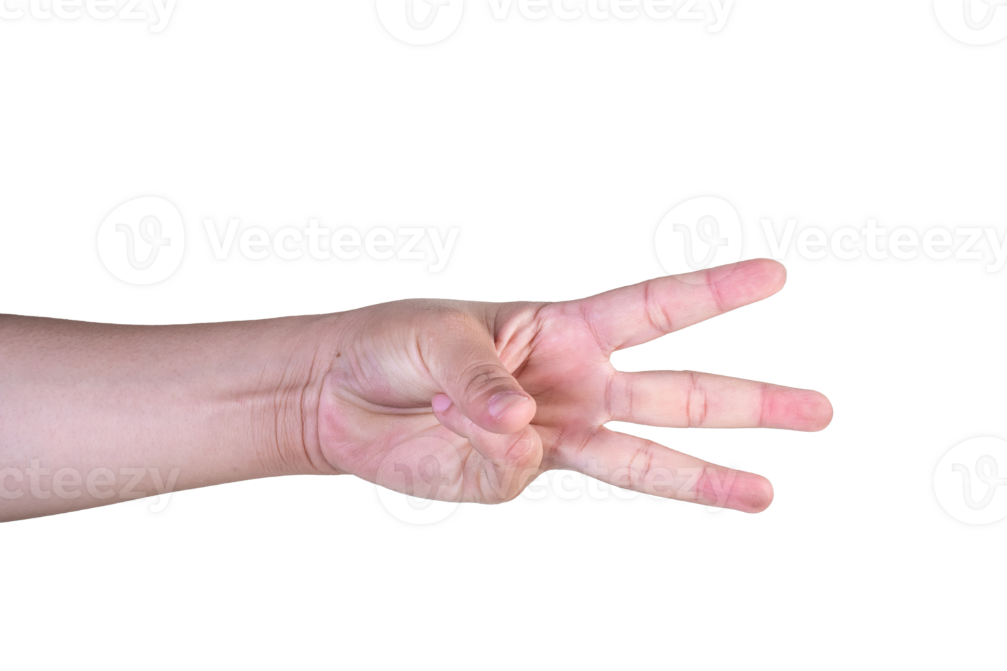 hand on isolated background clipping path png