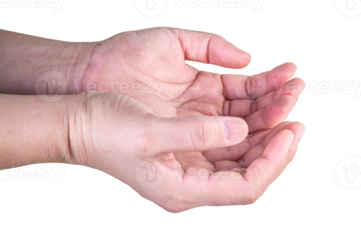 hand on isolated background clipping path png