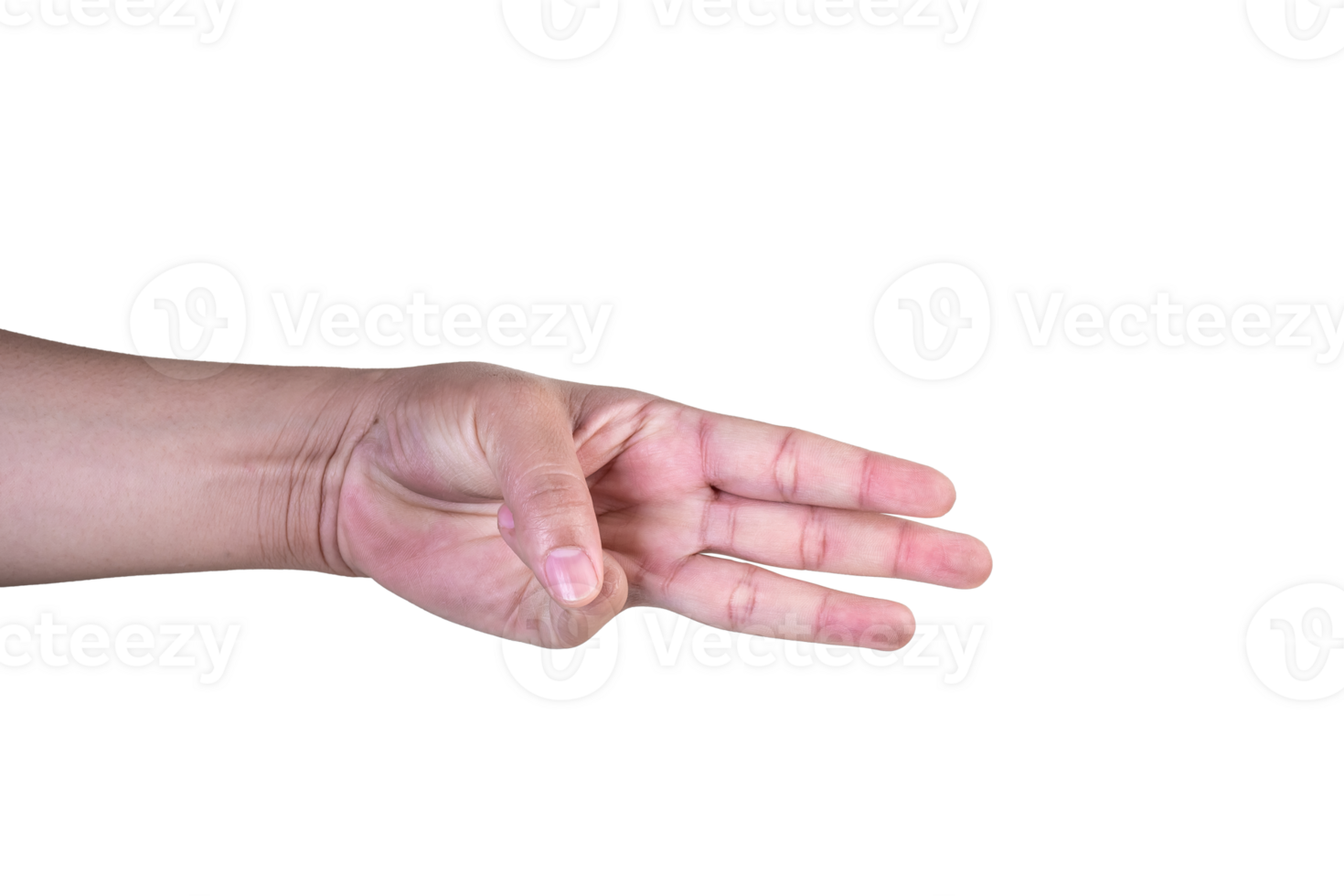 hand on isolated background clipping path png