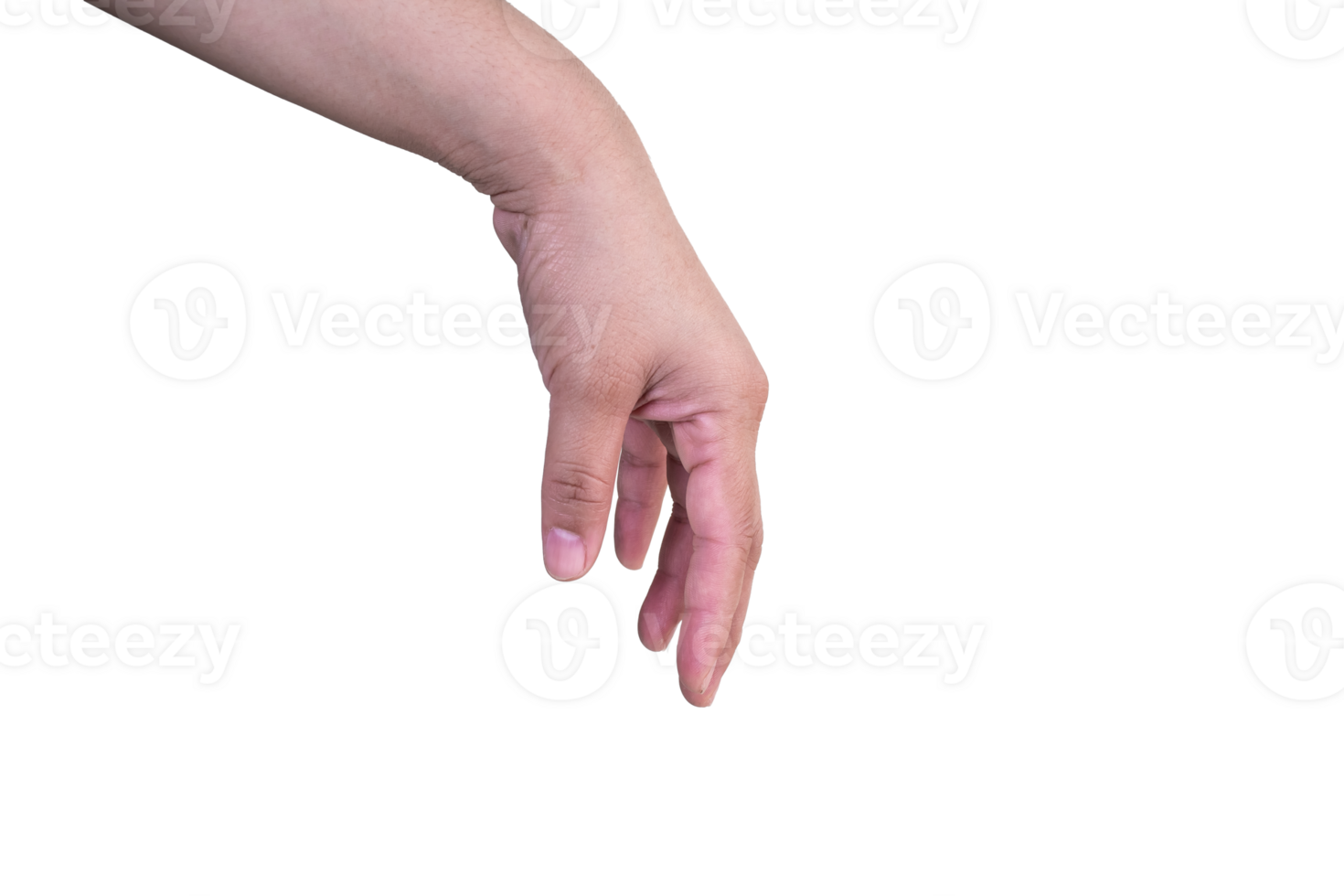 hand on isolated background clipping path png