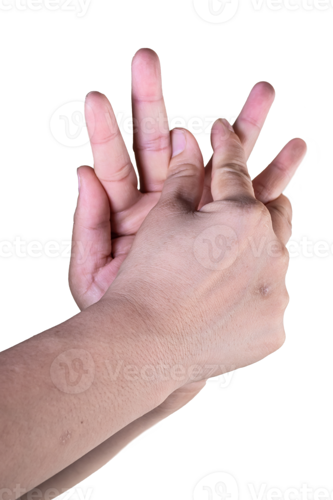 hand on isolated background clipping path png