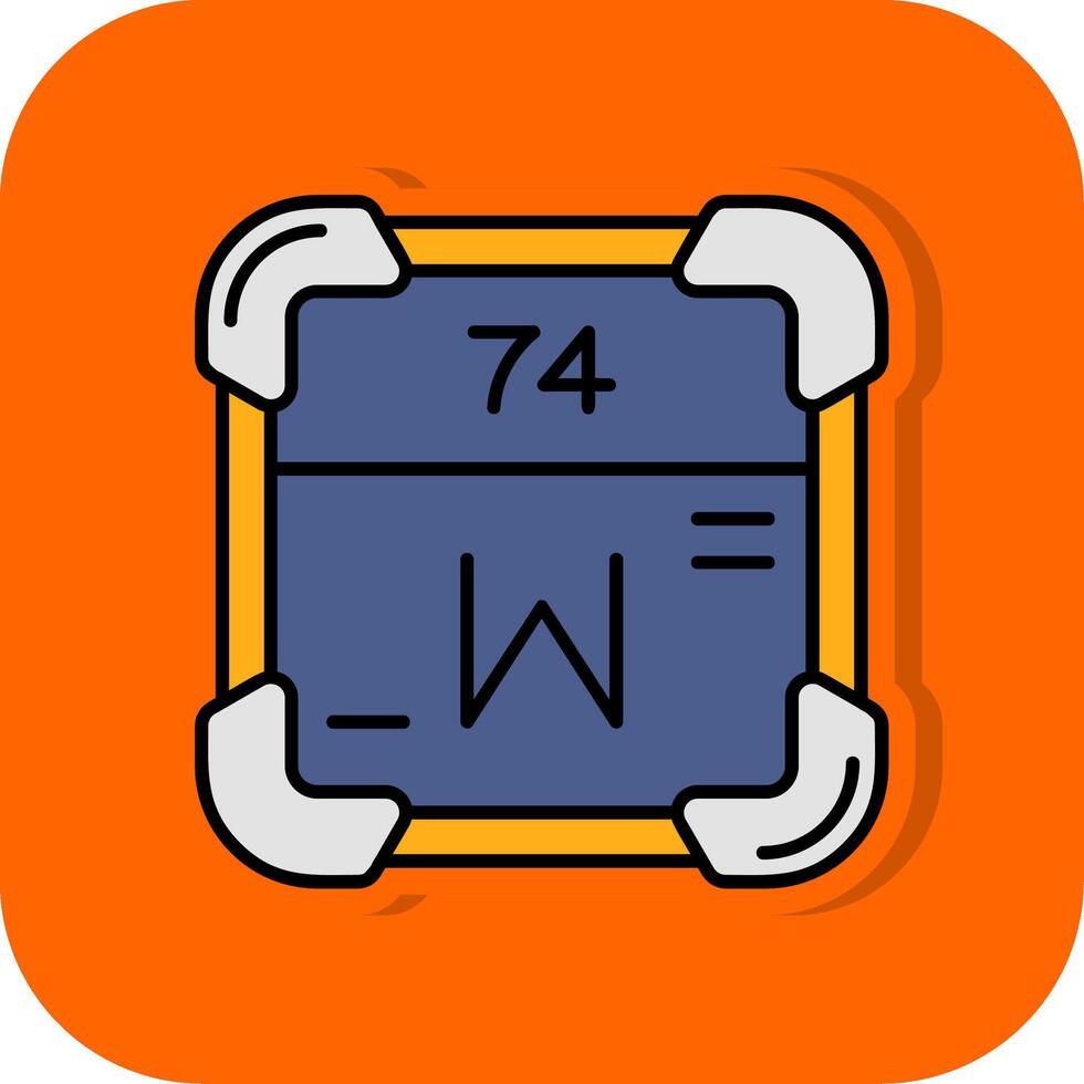 Tungsten Filled Orange background Icon vector