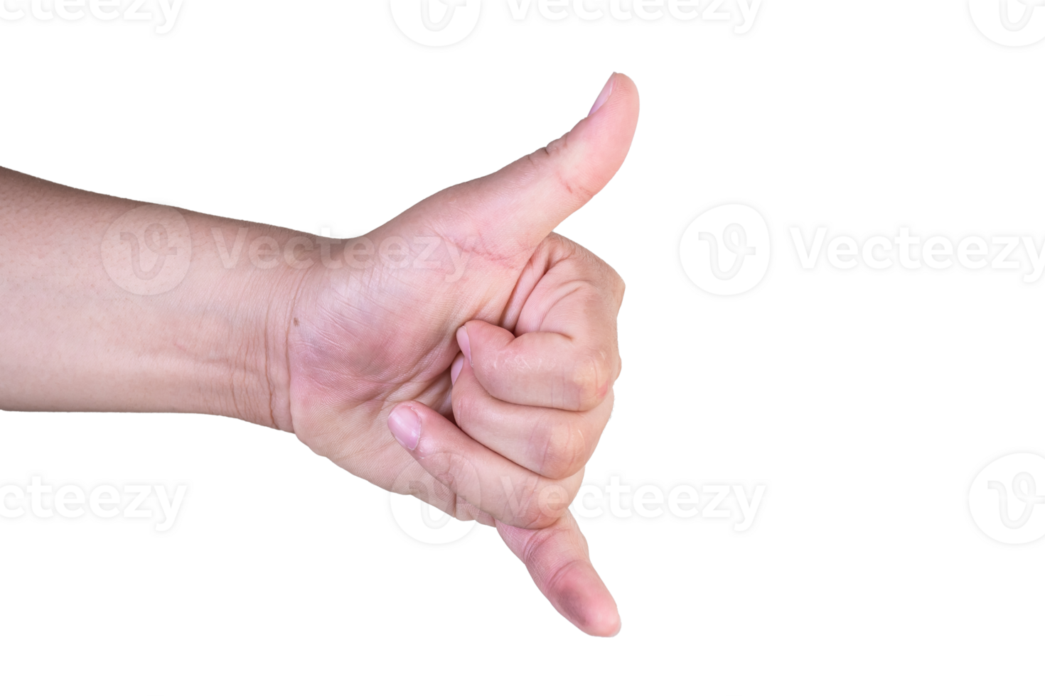 hand on isolated background clipping path png