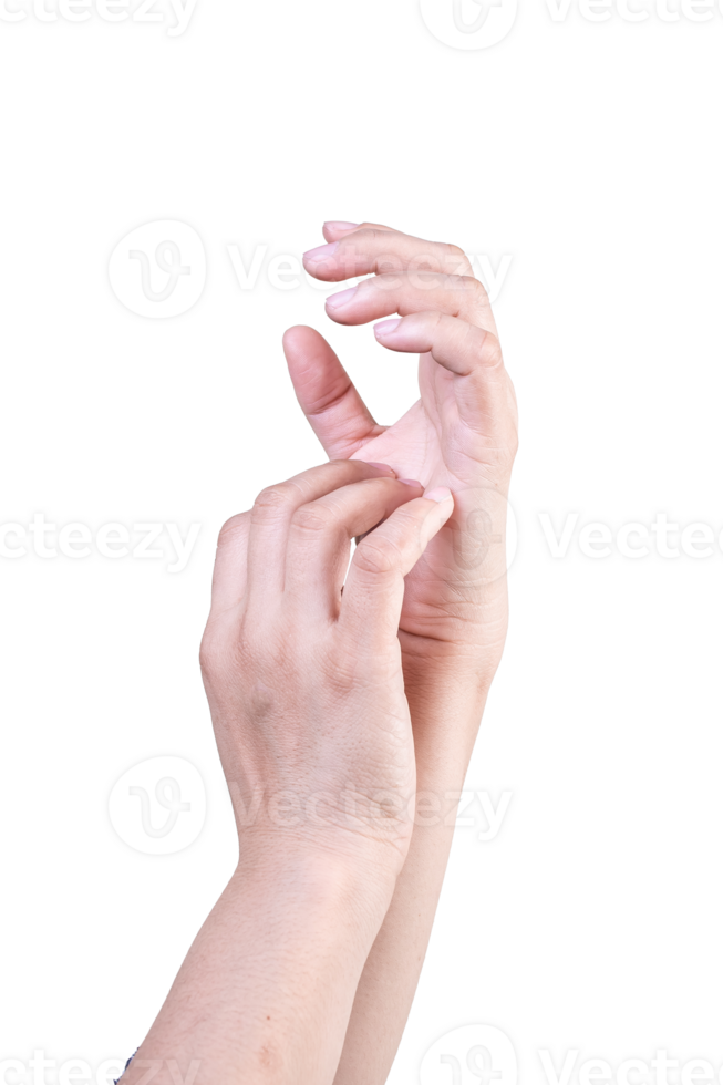 hand on isolated background clipping path png