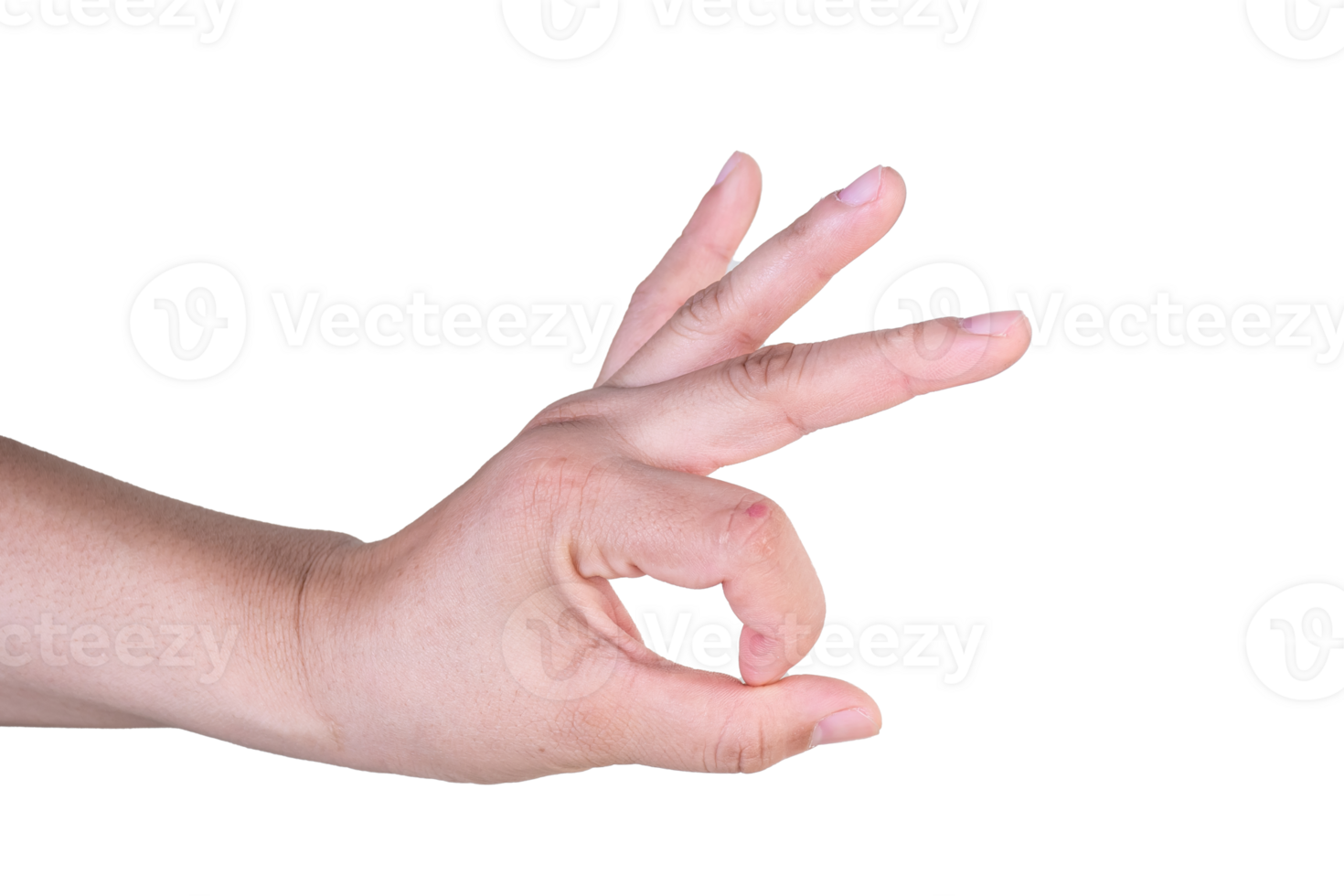hand on isolated background clipping path png
