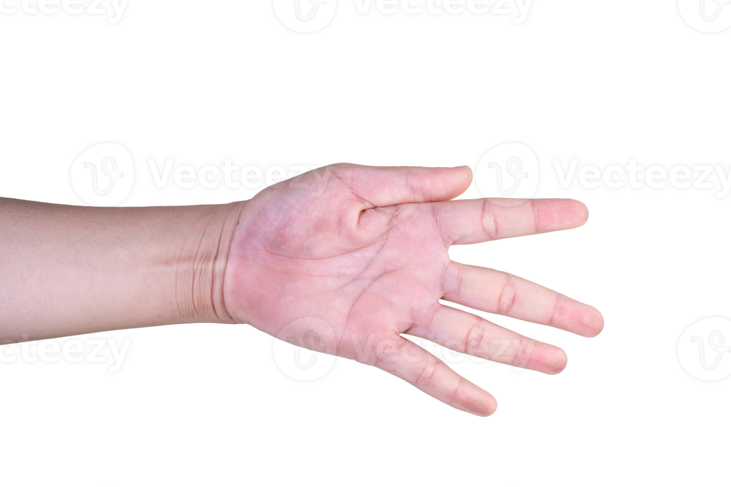hand on isolated background clipping path png