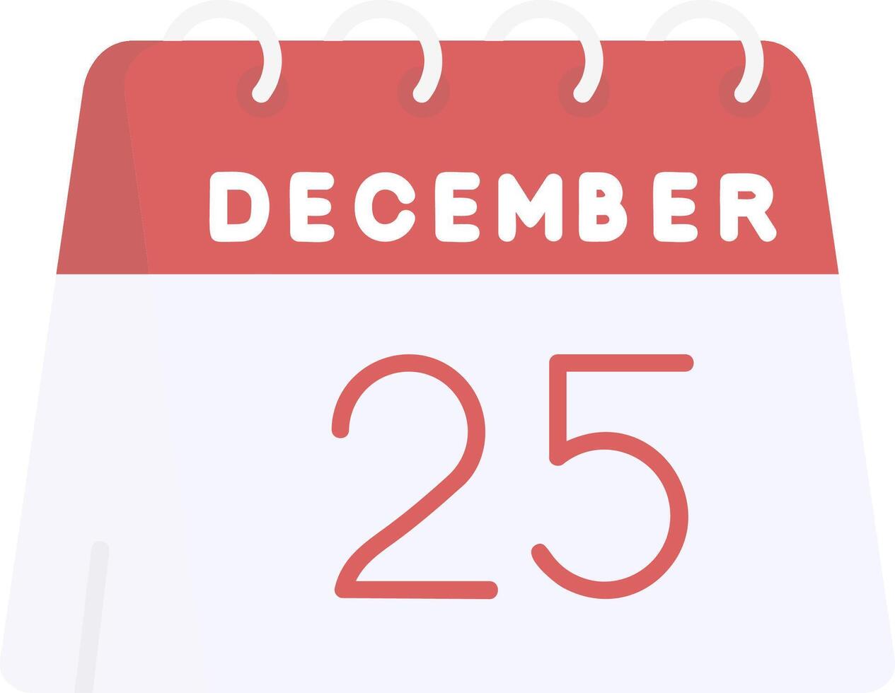 25th of December Flat Light Icon vector