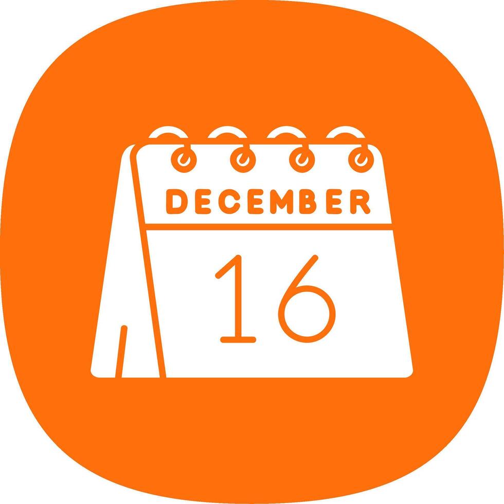 16th of December Glyph Curve Icon vector