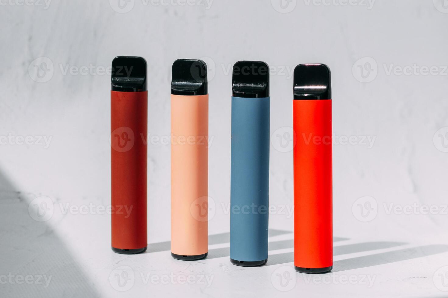 Multicolored multi-use electronic vape cigarettes photo