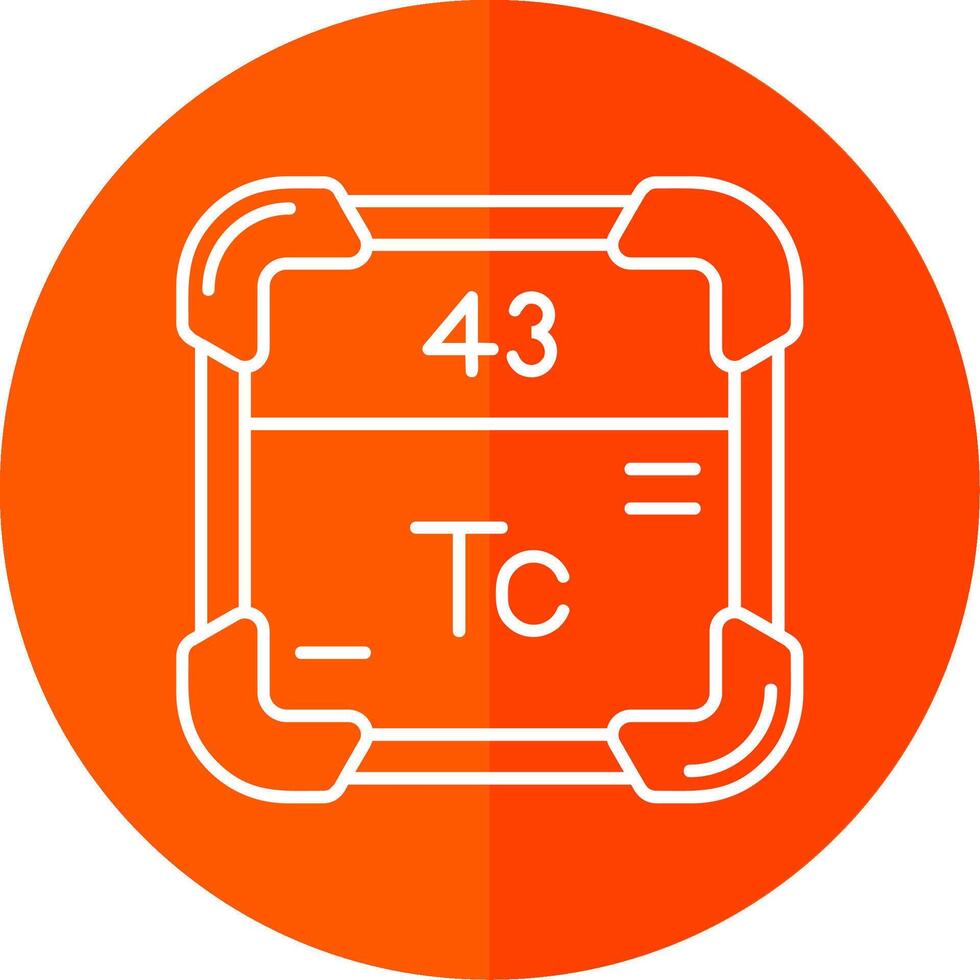 Technetium Line Red Circle Icon vector