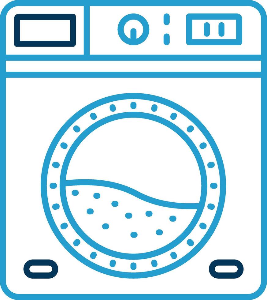 Laundry Line Blue Two Color Icon vector
