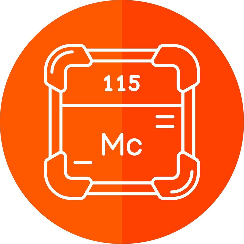 Moscovium Line Red Circle Icon vector