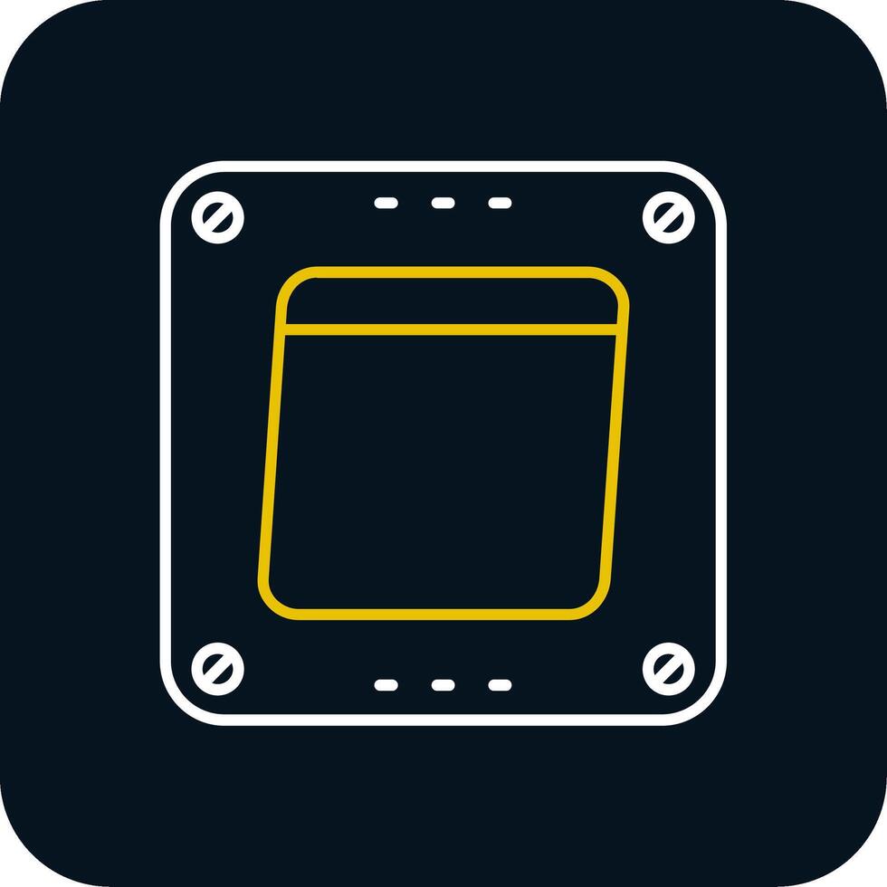 Swtich Line Yellow White Icon vector