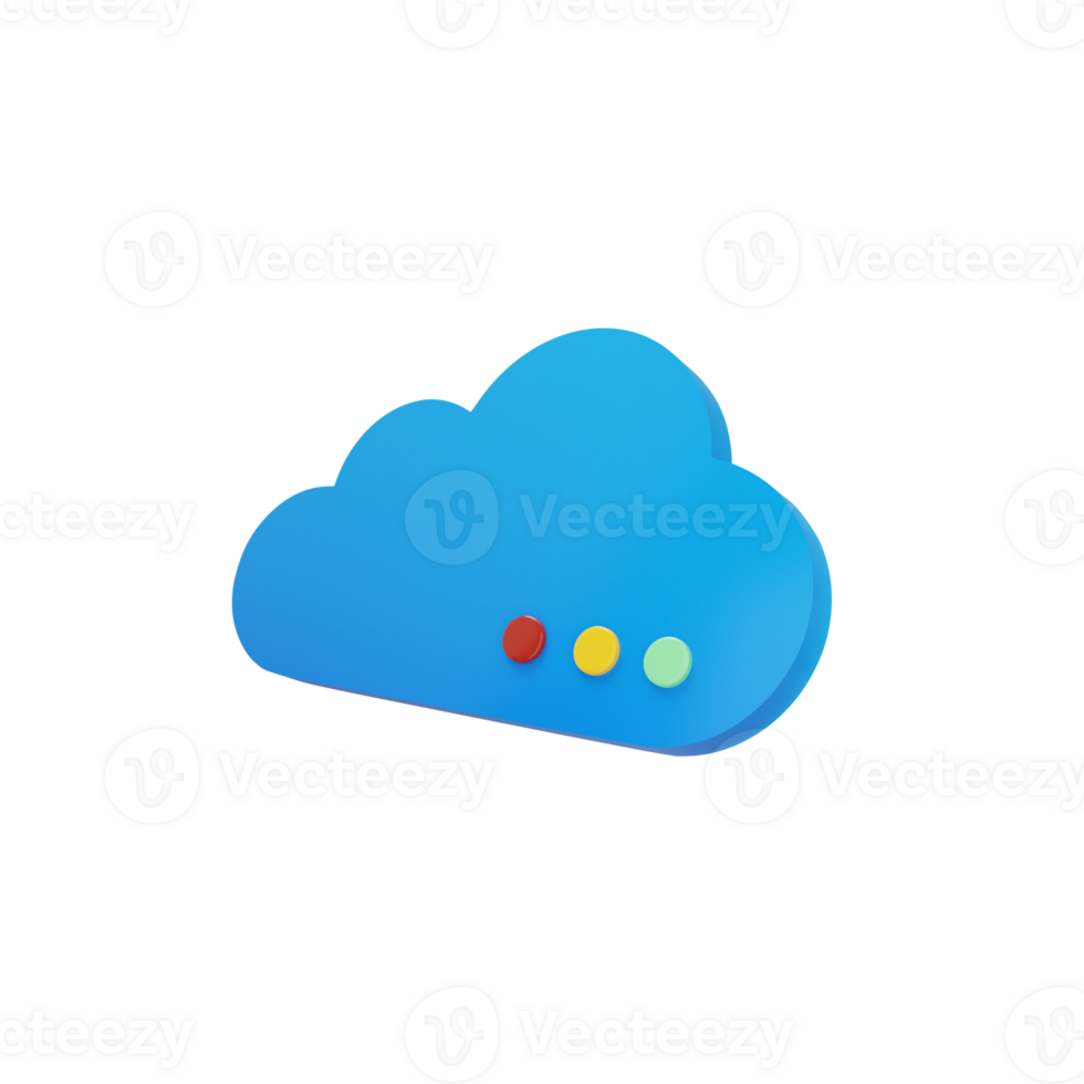 Cloud progress visualization 3D icon png
